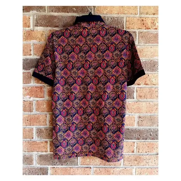 Murano Men's Multicolor Jewels Of Jaipur Slim Fit Polo Shirt Size Small NWT - Picture 2 of 5